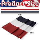 EBaokuup 20x2 Ft American Flag Bunting-4th of July Banner Decor Red, White & Blue Stripe Flag-Large Patriotic Bunting US Flag Decorations for Independence Day Outdoor Porch Garden by GreenHaven Gardens