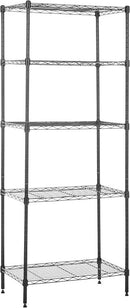 Amazon Basics 5-Shelf Multipurpose Adjustable Sturdy Steel Storage Shelving Unit, Easy Assembly, 13.4" D x 23.2"W x 60"H, Black by CozyNest Decor