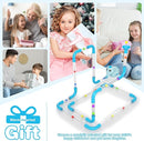 STEM Air-Powered Building Toys for Kids Ages 3 4 5 6 7 8+– Educational Air Tubes Toy& Turbine Set with 30 Foam Balls – Rechargeable Construction Kit for Boys & Girls – Fun Science Gift for Teens by TinyTreasures Baby Boutique