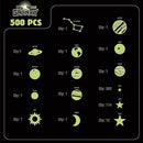 Glow in The Dark Stars for Ceiling, 500-Count, Largest Ceiling Glow Stars Assortment Includes Jumbo Sun, All 9 Planets, Bonus Moon and Entire Big Dipper Constellation Plus More! Stocking Stuffers by TinyTreasures Baby Boutique