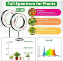Wiaxulay 6.3” Grow Lights for Indoor Plants, 84 LED Full Spectrum Halo Plant Grow Light, 5V/3A Under Cabinet Growing Lamp with 6/12/16 Hrs, 3 Lighting Mode, 5 Dimmable Levels, Ideal for Indoor Plants by GreenHaven Gardens
