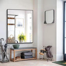 Black Bathroom Mirror, 48"X36" Rectangle Mirrors for Wall Metal Frame, Modern Vanity Wall Mirror for Bathroom Living Room, Entryway Hangs Horizontal or Vertical by CozyNest Decor