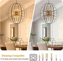 43.3" Black Gold 18-Light Globe Sputnik Chandelier Modern Adjustable Hanging Ceiling Firework Pendant Light Fixture for Entryway Foyer Stairway Kitchen Dining Living Room Hallway by CozyNest Decor