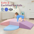 Climbing Foam Blocks for Toddlers: PU Leather Foam Blocks for Kids Active Play - Toddler Climbing Toys Indoor - Durable Playground Gym Preschool Toddler Toys for Boys and Girls (Purple/Pink) by TinyTreasures Baby Boutique