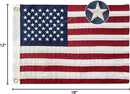 American Flag 12x18 Boat Flags Outdoor Heavy Duty - Embroidered USA 1x1.5 Ft Flags - Heavy Duty Banner US Nylon Sewn Stripes Indoor with 2 Brass Grommets by GreenHaven Gardens