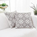 HWY 50 Grey Gray Decorative Throw Pillow Covers 18x18 Inch, Pack of 2 Embroidered Cotton Farmhouse Cushion Cover Pillow Case for Sofa Couch Living Room Bed Bedroon, Modern Pattern by CozyNest Decor