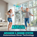 Hand Operated Drone Toy for Kids or Adults - AI Motion Sensors Mini Drones with Bright LED Projection, 360 Flips, Easy Indoor Small Flying Orb Ball for Age 4-6-8-12 Birthday Gifts by TinyTreasures Baby Boutique