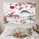 Red Cherry Blossoms Tapestry, Japanese Fuji Mountain Tapestry, Asian Japanese Wall Tapestry, Nature Landscape Tapestries for Bedroom Living Room Decor 60"x40" by CozyNest Decor