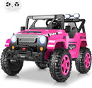 Hikole 24V 2 Seater Ride on Cars for Kids - Remote Control, 20" Spacious Seat, 4WD/2WD Switchable Electric Car with LED Lights, Bluetooth, 3 Speeds, Ride on Toys for Kids 3-8, Hot Pink by TinyTreasures Baby Boutique