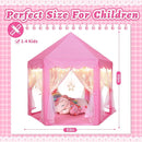 Monobeach Princess Castle Play Tent for Girls - Large 55'' x 53'' Playhouse with Star Lights for Indoor and Outdoor Play by TinyTreasures Baby Boutique