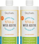 Oxyfresh Premium Pet Dental Care Solution Pet Water Additive: Best Way to Eliminate Bad Dog Breath and Cat Bad Breath - Fights Tartar & Plaque - So Easy, Just Add to Water! Vet Recommended 2 Pack by CozyNest Decor