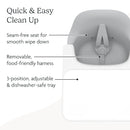 UPPAbaby Ciro High Chair/Sleek, Easy-to-Clean Design/Perfect-Fit Tray to Bring Baby to Table/Patent-Pending Harness/Dual-Position, 180-Degree Rotating Footrest/Chloe (Grey/Rubberwood) by TinyTreasures Baby Boutique