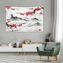 Cherry Blossoms Tapestry, Japanese Fuji Mountain Tapestry, Asian Japanese Wall Tapestry, Nature Landscape Tapestries for Bedroom Living Room Decor 60"x40" by CozyNest Decor