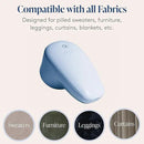 Nori Trim Fabric Shaver - Lint Remover for Clothes & Furniture Couch Pilling - Sweater Pill Remover - Clothes Shaver with 6 Precision Blades - Wireless and Rechargeable - Blue by CozyNest Decor