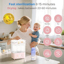 Bottle Sterilizer and Dryer, All-in-One Electric Steam Sterilizer Bottle Sanitizer for Baby Bottles, Pump Parts Accessories Newborn Essential Bottle Warmer for Breastmilk & Thaw (Pink) by TinyTreasures Baby Boutique