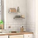 HOOBRO Floating Shelves for Wall, Wall Mounted Shelf Set of 2, 15.7" Hanging Shelf with Invisible Brackets, for Wall in Bathroom, Bedroom, Toilet, Kitchen, Living Room, Office, Greige BG40BJ01 by CozyNest Decor