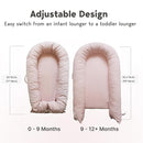 Deluxe Infant Lounger, Baby Nest Cover for Baby Girls & Boys, Newborn Essentials for Baby 0-12 Months, 100% Cotton (DustyRose) by TinyTreasures Baby Boutique
