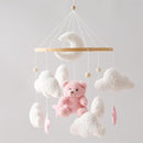 EERKEOD Baby Crib Mobile Bear Nursery Mobile for Boys Girls Teddy Velvet Mobile Nursery Decor for Infant Bedroom Hanging Baby Mobile for Bassinet Newborn Baby Gift（Pink Bear） by TinyTreasures Baby Boutique