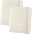 H.VERSAILTEX Super Stretch Individual Seat Cushion Covers Sofa Covers Couch Covers Slipcover Sets Thick Jacquard Textured Twill Fabric (2 Piece Medium Sofa Cushion Covers, Porcelain) by CozyNest Decor