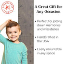 Height Ruler for Wall - Child Height Wall Chart, Height Chart for Kids Growth Chart for Wall Growth Chart Wood, Wooden Growth Chart for Wall - Gray w/Inches - 63"x5.75" by TinyTreasures Baby Boutique