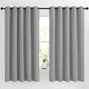 NICETOWN Blackout 66 inch Curtains for Bedroom, Grommet Thermal Insulated Room Darkening Window Treatments Voice Reducing for Kids Room, 2 Panels, W66 x L66, Silver Grey by TinyTreasures Baby Boutique