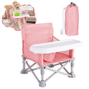 Portable Booster Seat, Toddler Baby Seat with Tray for Dining Table Compact Floor Chair for Camping Lawn Beach Babies Travel 6-36 Months by TinyTreasures Baby Boutique