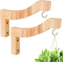 FGSAEOR T-Shaped Wooden Hanging Plant Bracket, 7-Inch Wall Hook Plant Hangers for Indoor Outdoor Hanging Bird Feeders, Flower Baskets, Wind Chimes by GreenHaven Gardens