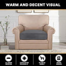PrinceDeco Velvet Stretch Couch Cushion Cover, Sofa Slip Covers for Cushion Couch Chair Loveseat Sofa Furniture Protector Cushion Sofa Cover Each Width Up to 29.5", Grey by CozyNest Decor