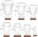 3.9-9.4 Inch Big Size Clear Nursery Pots with Drainage, 6 Sizes 30 Packs Nursery Garden Pots with 30 Plant Labels for Seedling Plants, Nursery Pots Variety for Indoor Outdoor Seed Starter Flower Pots by GreenHaven Gardens