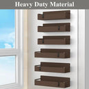6 Pack Magnetic Spice Rack Organizer for Refrigerator and Oven, Brown Fridge Organizers and Storage for Kitchen by CozyNest Decor