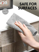 Fantasticlean Microfiber Cleaning Cloth Roll -75 Pack, Tear Away Microfiber Towels, 12" x 12", Reusable, Washable, Scratch Free, Ultra Absorbent Dish Rags for Car, Home, Garage or Shop (Grey) by CozyNest Decor