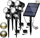 T-Sun Solar Spotlights Outdoor Waterproof, 4-in-1 Solar Landscape Spotlights Outdoor Waterproof Auto ON/Off Solar Lights for Garden, Yard, Driveway, Pool Area(White) by GreenHaven Gardens