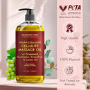 Majestic Pure Anti Cellulite Massage Oil for Massage Therapy - Refreshing, and Relaxing - Natural Oils with Vegan Collagen, Stem Cells & Cellulite Cream - All Skin Types - Men and Women - 8 fl oz by CozyNest Decor