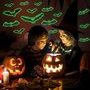 3 Sheets Glow in The Dark Halloween Skeleton Bat Decals Luminous Halloween Skeleton Bat Stickers Removable Bat Wall Decor Glowing Window Clings for Scary Halloween Theme Party Decorations by CozyNest Decor