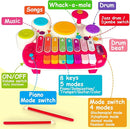 3 in 1 Musical Toys for Toddlers 1-3 Piano Xylophone Drum Set Toys for 1 2 3 Year Old Girls Birthday Music Instruments Baby Learning Developmental Sensory Toys Toddler Toys Age 1-2 2-3 by TinyTreasures Baby Boutique