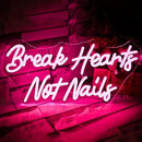 Break Heart Not Nails Neon Sign for Wall Decor,Neon Light Pink LED Neon Light for Bedroom Nails Salon Beauty Room Shop Decoration Gift by GreenHaven Gardens