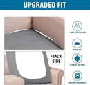 H.VERSAILTEX Super Stretch Individual Chaise Cover Sectional Couch Covers for L Shaped Sofa Both Left/Right Featuring Thick Jacquard Textured Twill Fabric (1 Piece Chaise Cover, Dove) by CozyNest Decor