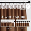 MIULEE Back Tab Blackout Curtains 84 Inch Length 2 Panels Set for Living Room Bedroom, Rod Pocket/Pinch Pleated Thermal Insulated Room Darkening Light Blocking Curtains 52x84 Inch, Cappuccino Brown by TinyTreasures Baby Boutique