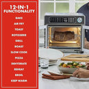 Emeril Lagasse Extra Large French Door Air Fryer Toaster Oven Combo, 24 Cooking Functions and Digital Controls, 7 Accessories Included, Stainless Steel Finish, 26QT Capacity by CozyNest Decor
