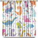 Cartoon Dinosaur Curtains for Kids Boys Girls Home Decor Childish Cute Dino Animals Print Pattern Rod Pocket Blackout Window Drapes for Nursery Baby Bedroom Playroom W31.5xL72in 2 Panels by TinyTreasures Baby Boutique