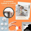 Baby Proofing Kit 67pcs All in One Includes Magnetic Cabinet Locks for Baby Proofing, Corner Bumper Protectors, Child Safety Strap Locks, Power Point Outlet Covers, Finger Pinch Guards & Bath Toys by TinyTreasures Baby Boutique