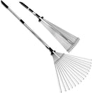 TABOR TOOLS Adjustable Metal Rake - Collapsible & Telescopic - Garden, Yard, & Lawn - Ideal for Leaves, Shrubs & Small Areas. J16A by GreenHaven Gardens