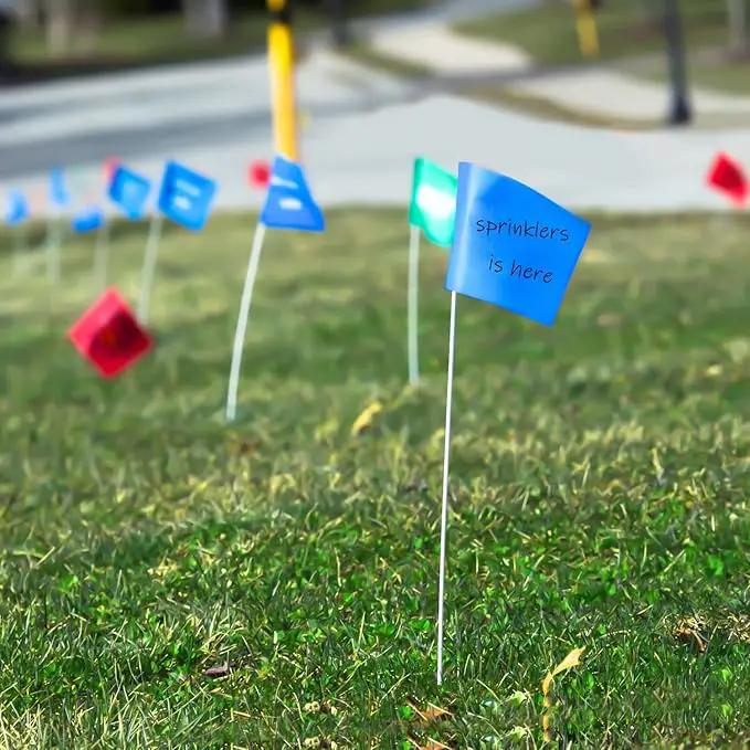 Zozen Marking Flags, Blue Color/1000 Pcs/15x4x5 Inch, Yard Flags for Lawn & Irrigation & Landscape & Sprinkler & Survey & Dog Training., photo 6 of 7