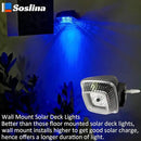 4 Pack Solar Step Lights Outdoor Waterproof, Solar Wall Lights Outdoor, Last All Night, Solar Fence Lights for Fence Garden Step Yard Decking Patio (Blue) by GreenHaven Gardens