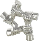 Deco 79 Ceramic Hands Decorative Sculpture Gripping Home Decor Statue, Accent Figurine 13" x 4" x 13", Silver by CozyNest Decor
