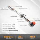 VEVOR Gas Hedge Trimmer 2 Cycle with Extension Pole, 15.7-inch 26cc Gas Powered Pole Hedge Trimmer with Dual Sided Dual Action Blade, Great for Trimming Shrubs, Bushes, w/EPA, CE and EMC Certification by GreenHaven Gardens