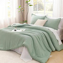 Litanika Comforter Full Size Set Sage Green, 3 Pieces Lightweight Bed Set, Solid Bedding Comforters Sets, Soft All Season Down Alternative Quilt Blanket by CozyNest Decor