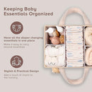 PeraBella Baby Diaper Caddy Organizer with Handle, Boy & Girl Shower Gift Basket, Portable Diaper Storage Basket Bin for Wipes, Newborn Baby Essentials Registry Search Must Haves, Car Caddy Organizer by TinyTreasures Baby Boutique