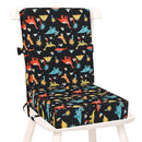 Toddler Booster Seat for Dining Table, Kids Booster Seat for Kitchen Chair with Backrest and Adjustable Straps, Non-Slip Portable PU Waterproof Travel Camping Eating Baby Booster Increasing Cushion by TinyTreasures Baby Boutique