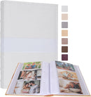 RECUTMS Photo Album with Writing Space 4x6 300 Pockets Photo Book,Leather Cover Picture Album with Memo Areas for Wedding Anniversary Family Baby Couple Valentines Graduation Travel (White) by TinyTreasures Baby Boutique